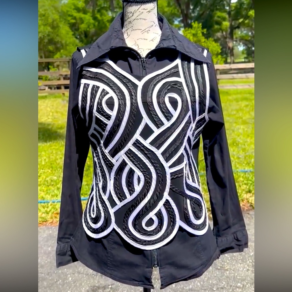 Cute pullover vest (L) with black horsemanship shirt sz Xl